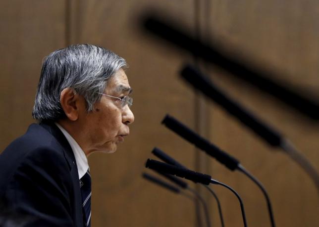 Bank of Japan (BOJ) Governor Haruhiko Kuroda speaks during an upper house financial committee meeting of the Parliament in Tokyo, Japan February 18, 2016.  REUTERS/Toru Hanai/File Photo